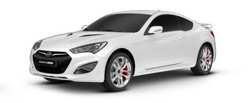 Hyundai Genesis Coupe White Frost