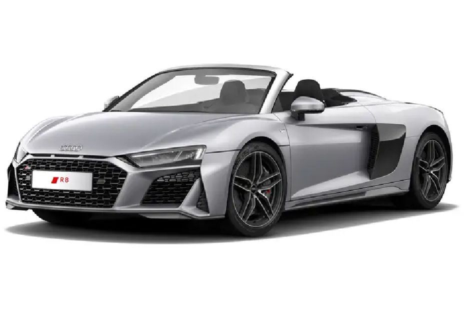 Audi R8 Spyder Floret Silver Metallic in UAE