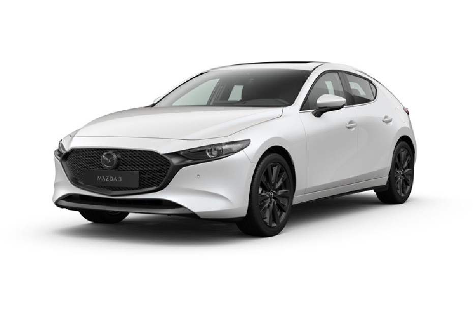 Mazda 3 Hatchback Snow Flake White Pearl in UAE