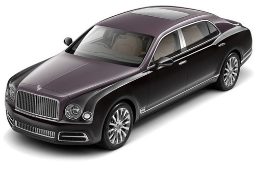 Bentley Mulsanne Pale Velvet Over Black Velvet