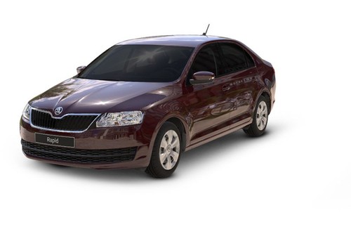 Skoda Rapid Red Rosso Brunelo Metallic
