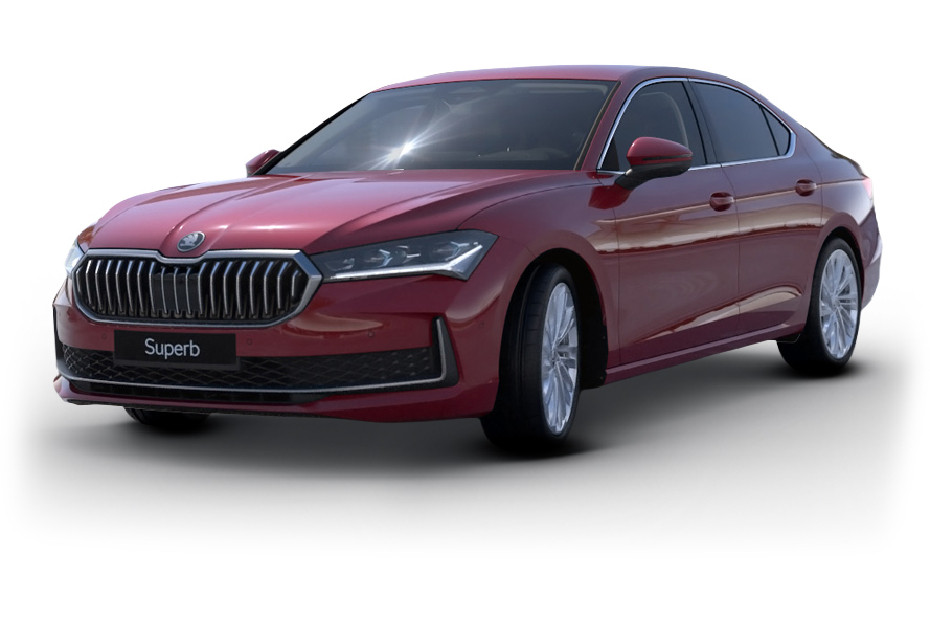 Skoda Superb Carmine Red Metallic in UAE