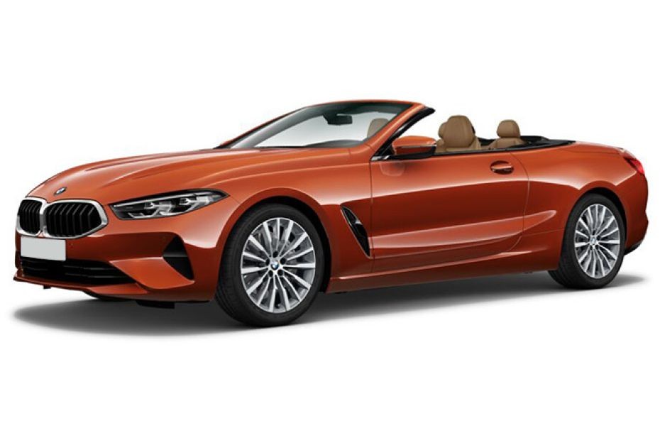 BMW 8 Series Convertible Sunset Orange in UAE