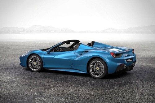 Rear Cross View of Ferrari 488 Spider