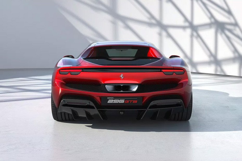 Full Rear View of Ferrari 296 GTB in UAE