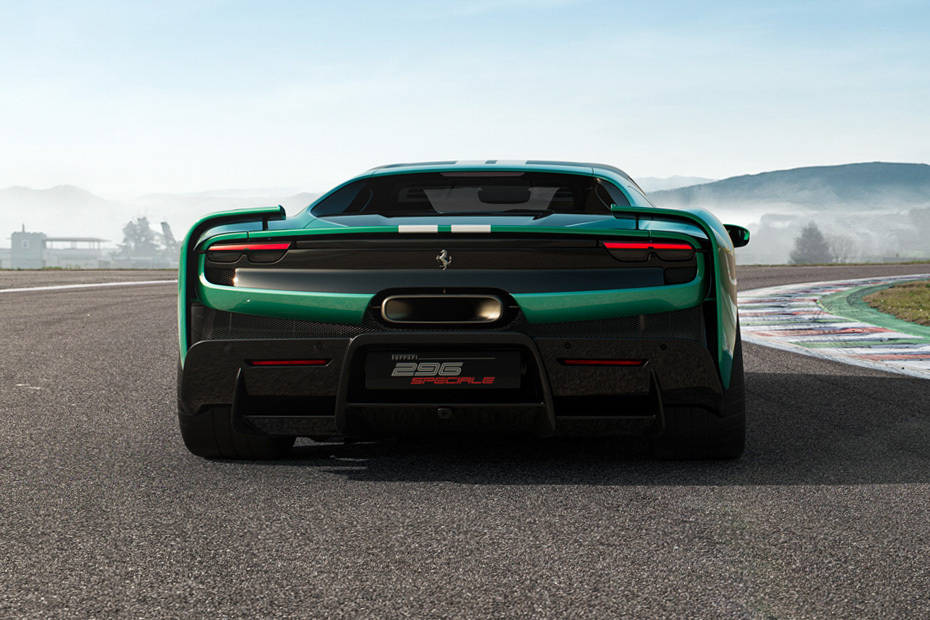 Full Rear View of Ferrari 296 Speciale Full Rear View of Ferrari 296 Speciale