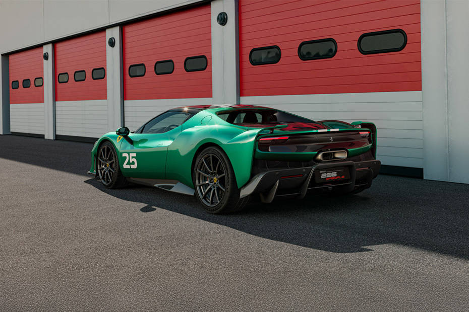 Rear Cross Side View of Ferrari 296 Speciale Rear Cross Side View of Ferrari 296 Speciale