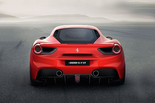 Full Rear View of Ferrari 488 GTB