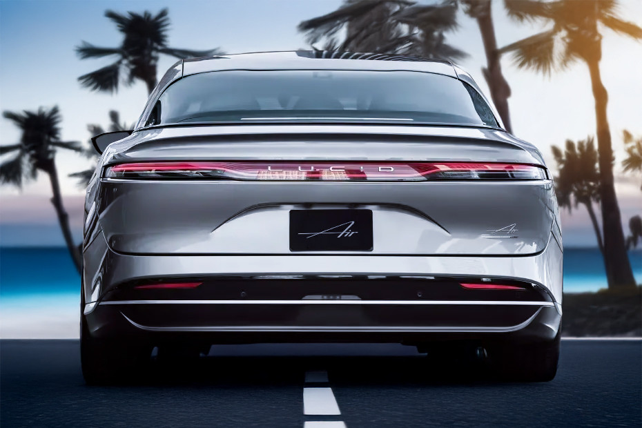 Full Rear View of Lucid AIR in UAE