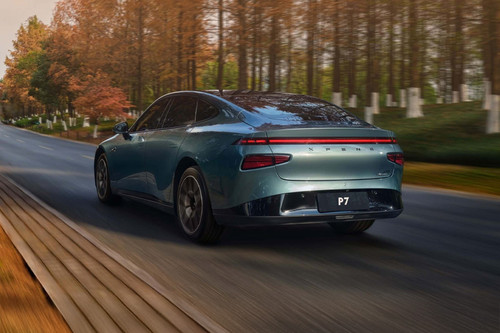 Rear Cross Side View of XPENG P7