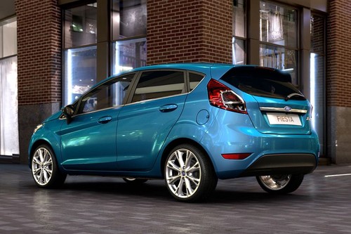 Rear Cross Side View of Ford Fiesta