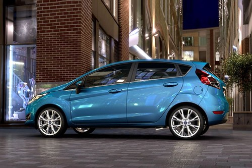 Rear Cross View of Ford Fiesta