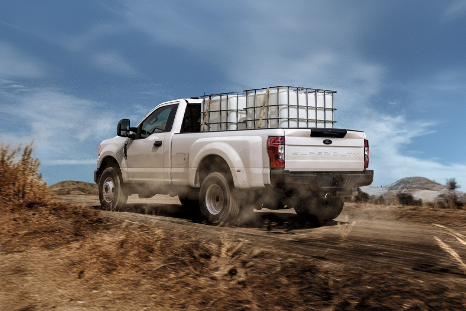 Rear Cross Side View of Ford Super Duty in UAE