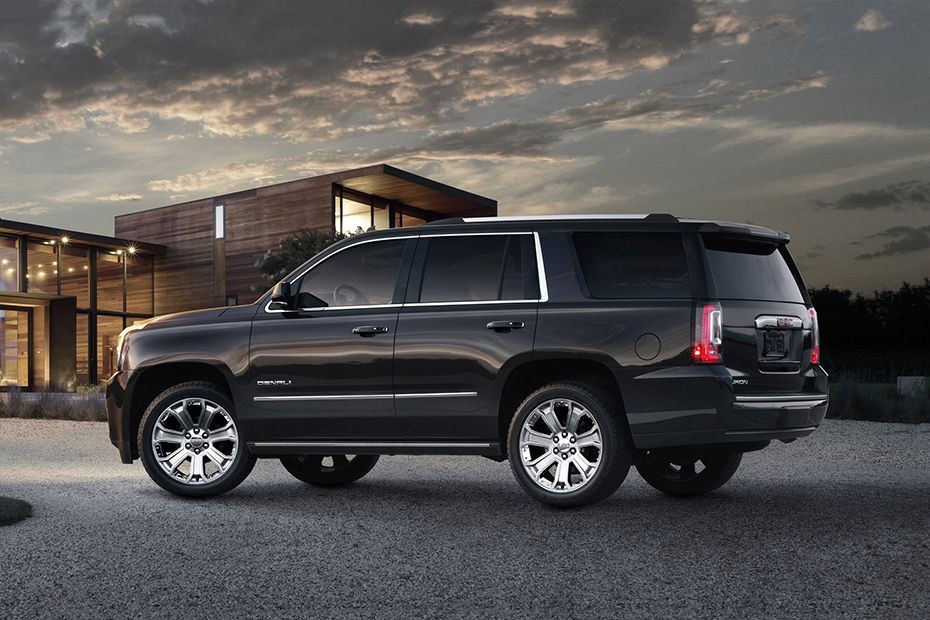 Rear Cross Side View of GMC Yukon Denali in UAE