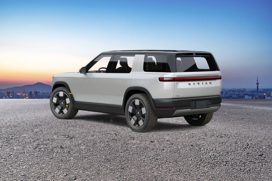 Rear Cross Side View of Rivian R2 in UAE