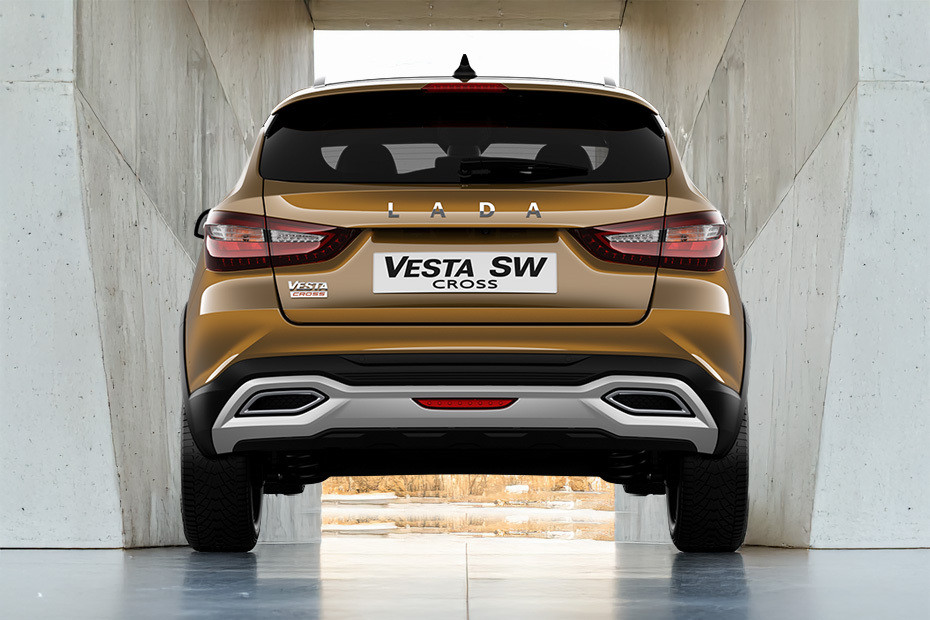 Full Rear View of Lada Vesta SW Cross Full Rear View of Lada Vesta SW Cross