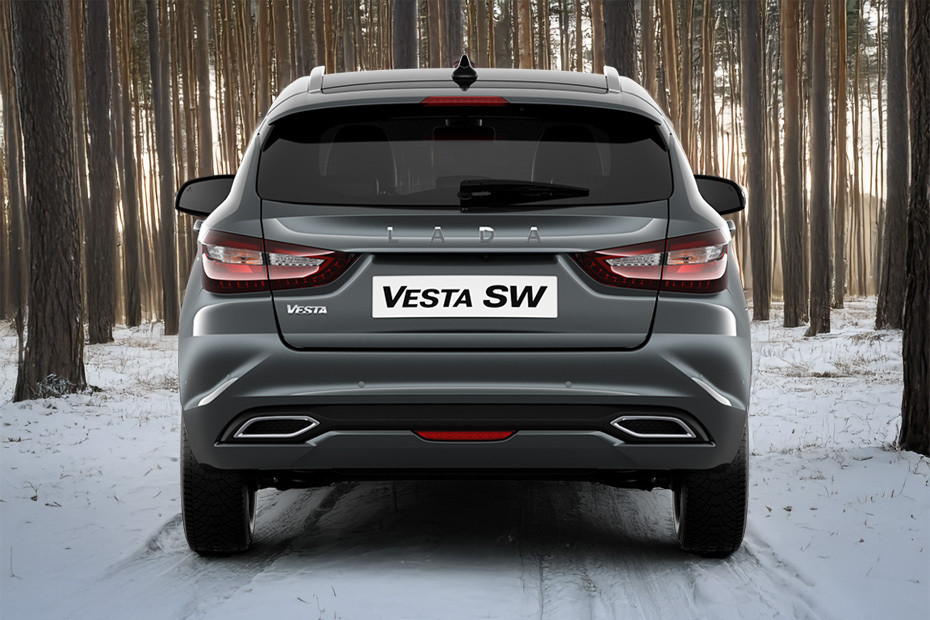 Full Rear View of Lada Vesta SW Full Rear View of Lada Vesta SW