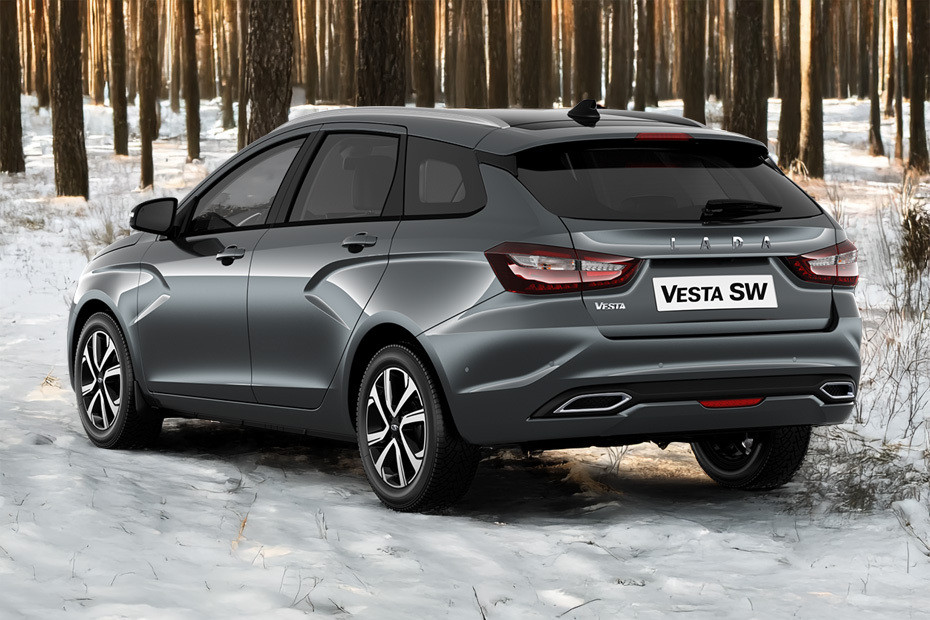 Rear Cross Side View of Lada Vesta SW Rear Cross Side View of Lada Vesta SW