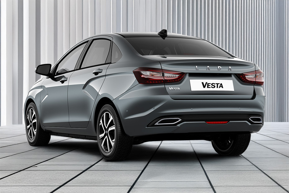 Rear Medium View of Lada Vesta Sedan Rear Medium View of Lada Vesta Sedan