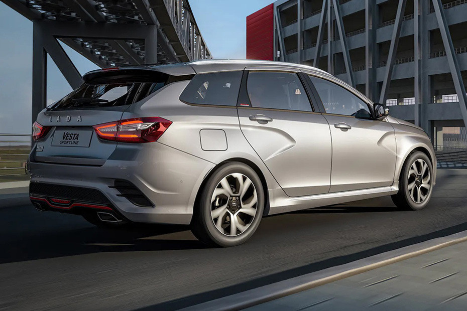 Vesta SW Sportline Rear angle view Vesta SW Sportline Rear angle view