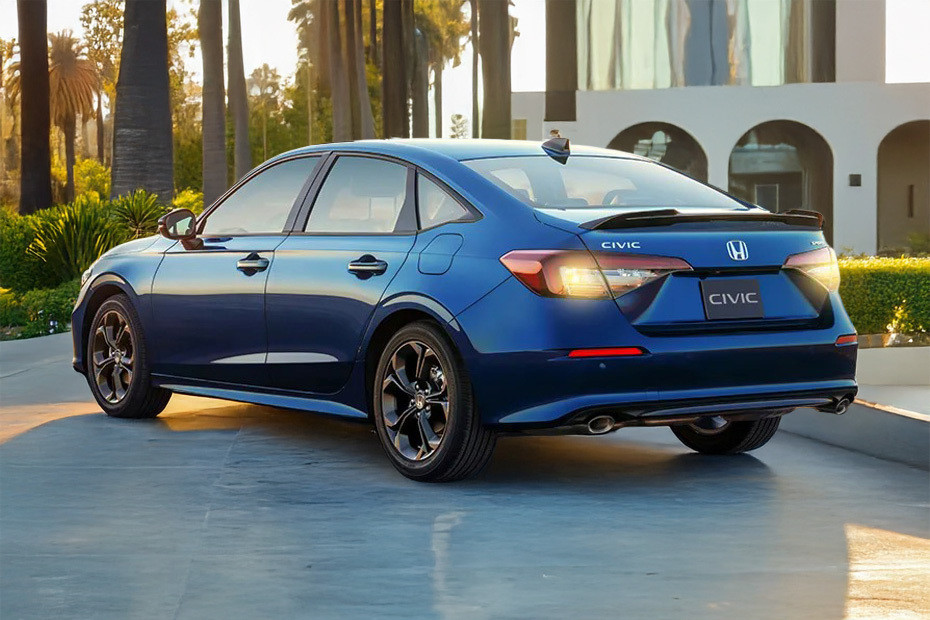 Rear Cross Side View of Honda Civic Rear Cross Side View of Honda Civic