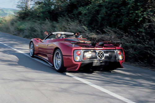 Rear Cross Side View of PAGANI Zonda