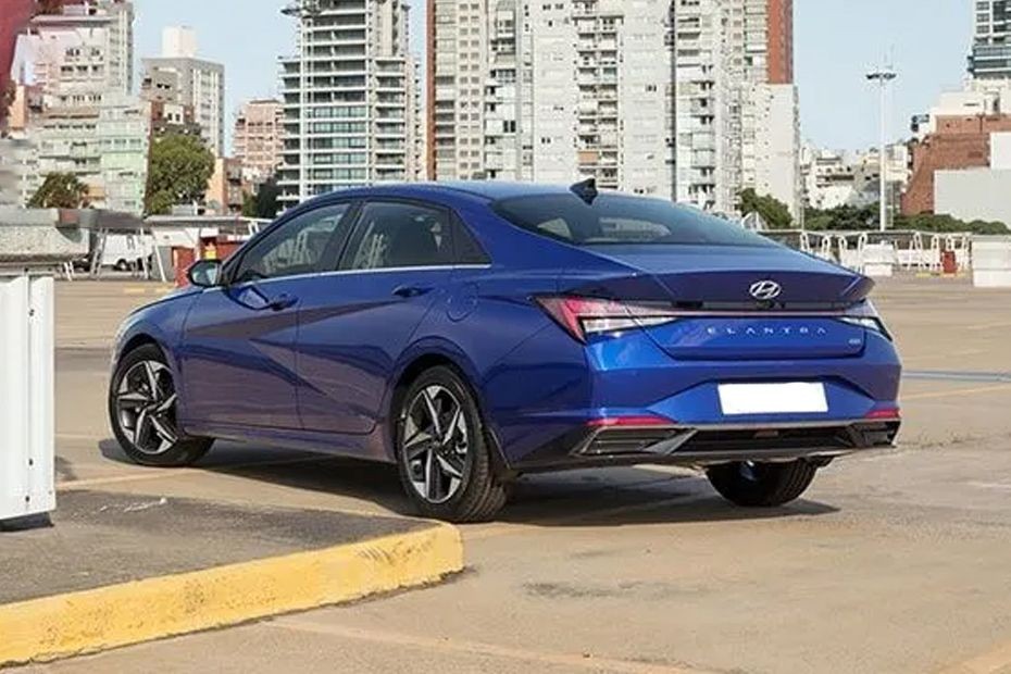 Rear Medium View of Hyundai Elantra (2021-2024) in UAE