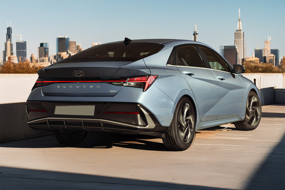 Elantra Rear angle view Elantra Rear angle view