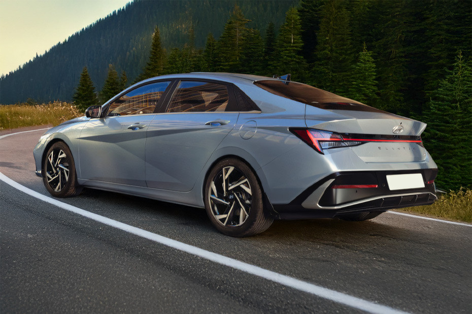 Rear Cross Side View of Hyundai Elantra in UAE