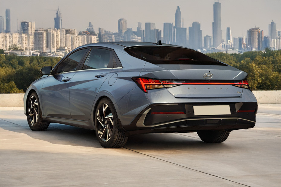 Rear Medium View of Hyundai Elantra in UAE