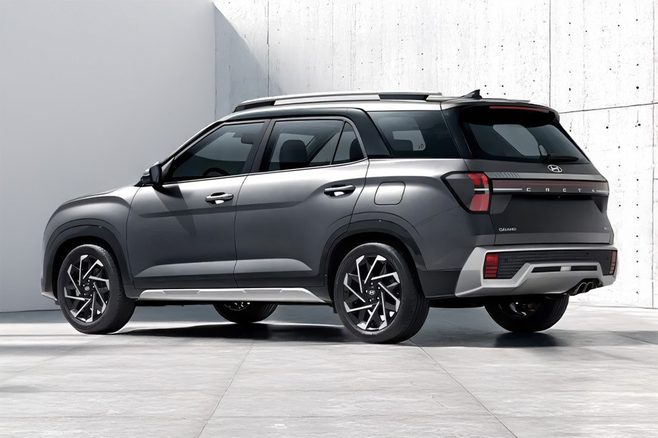 Rear Cross Side View of Hyundai Creta Grand Rear Cross Side View of Hyundai Creta Grand