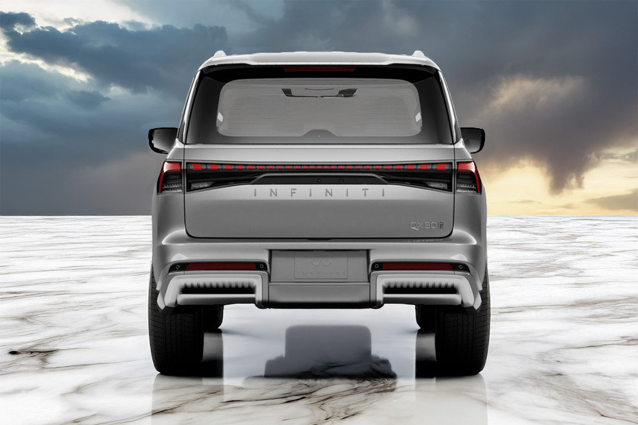 Full Rear View of Infiniti QX80 in UAE