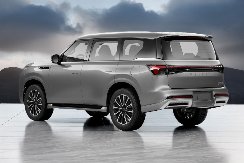 Rear Cross Side View of Infiniti QX80 in UAE