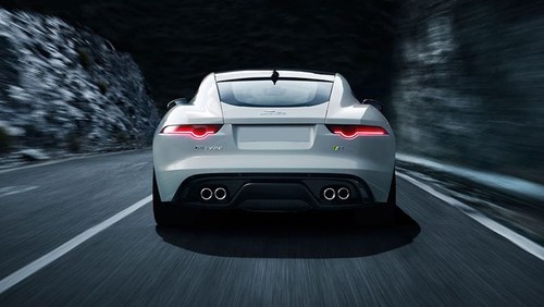 Full Rear View of Jaguar F Type R Coupe
