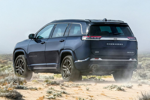 Rear Cross Side View of Jeep Commander