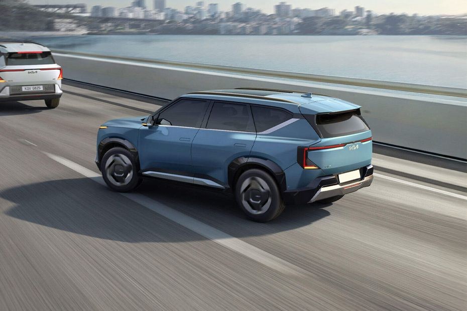 Rear Cross Side View of KIA EV5 in UAE