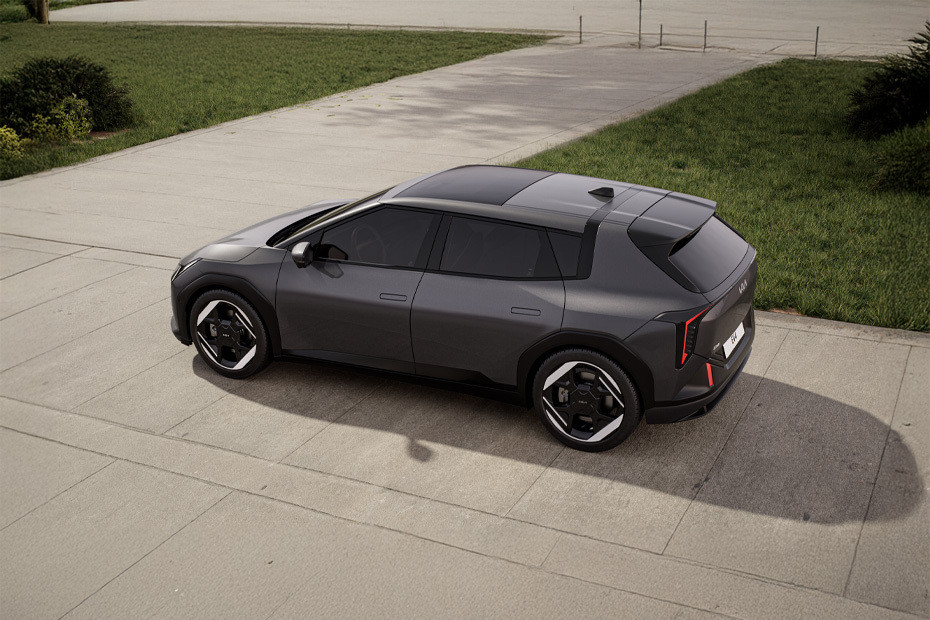 Rear Cross Side View of KIA EV4 in UAE