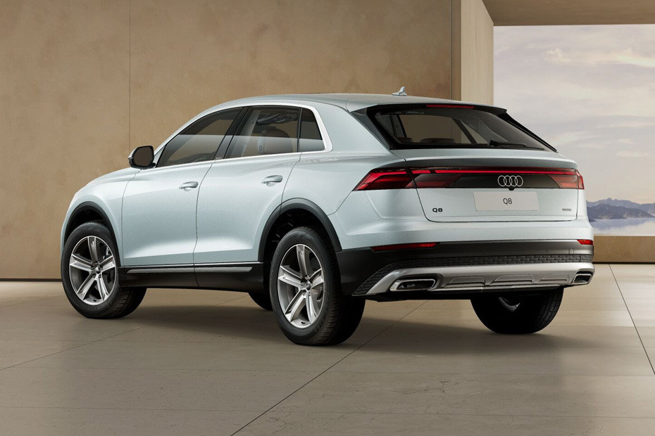 Rear Cross Side View of Audi Q8 in UAE