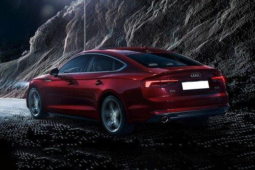 Rear Cross Side View of Audi A5 Sportback