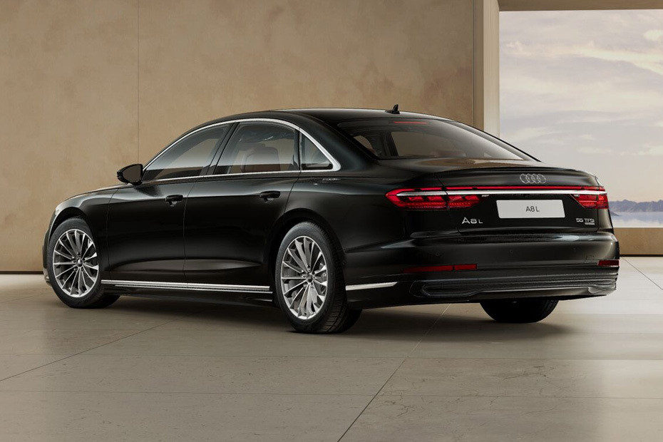 Rear Cross Side View of Audi A8 L