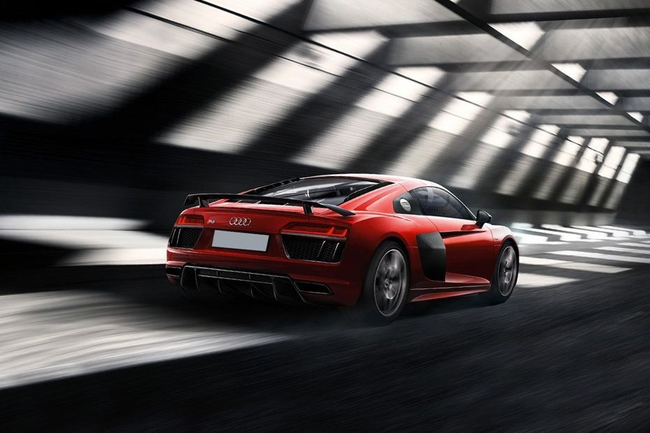 R8 Coupe Rear angle view in UAE