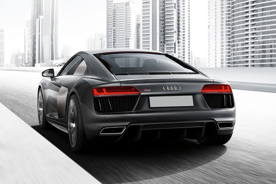 Rear Cross Side View of Audi R8 Coupe in UAE