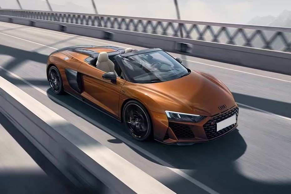 Audi R8 Spyder Front Medium View in UAE