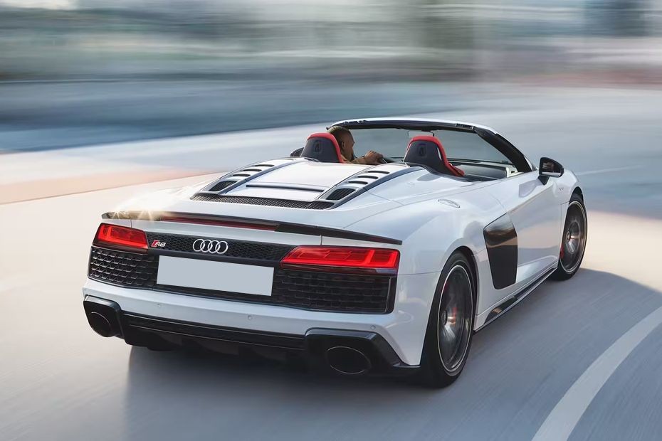 Rear Medium View of Audi R8 Spyder in UAE