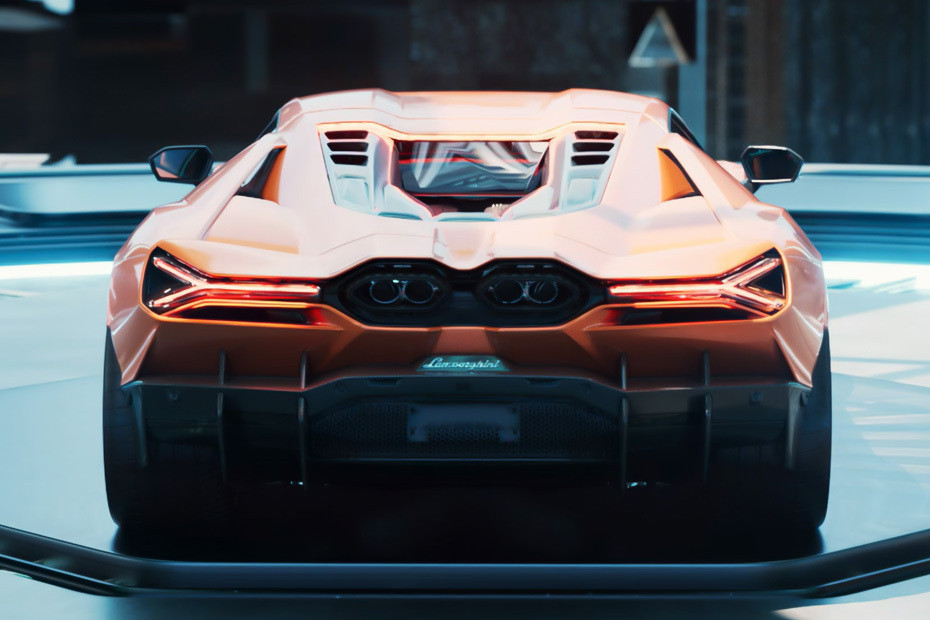 Full Rear View of Lamborghini Revuelto in UAE