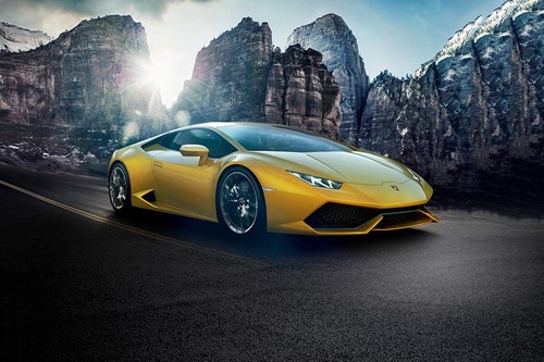 Lamborghini Huracan Front Cross Side View