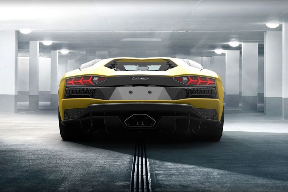 Full Rear View of Lamborghini Aventador in UAE