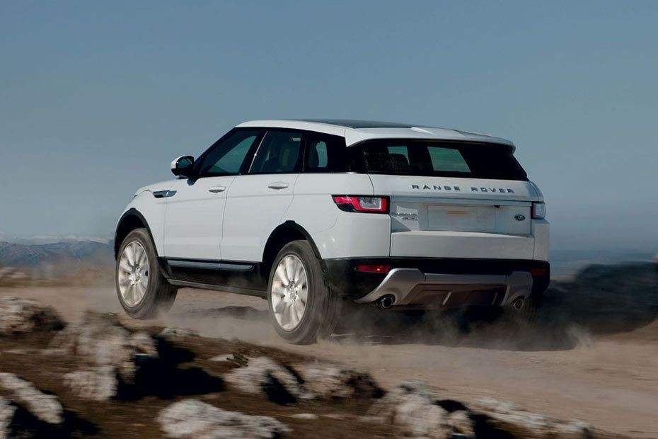 Rear Cross Side View of Land Rover Range Rover Evoque 5 Door in UAE