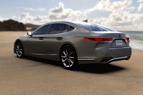Rear Cross Side View of Lexus LS