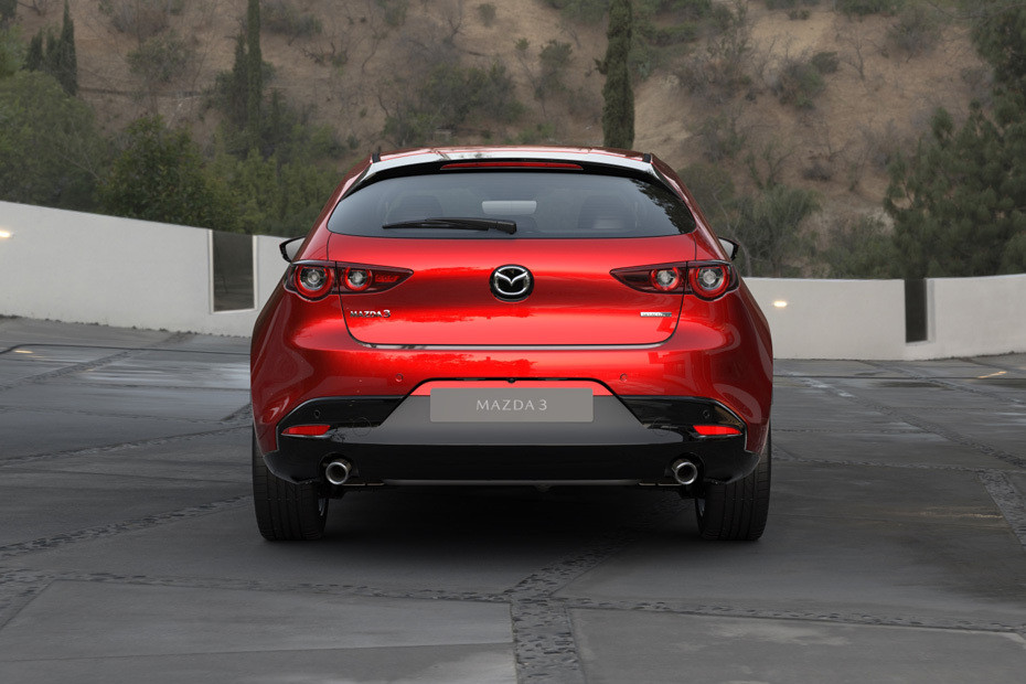 Full Rear View of Mazda 3 Hatchback in UAE